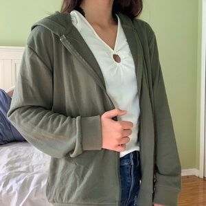 Olive Green Rue21 Zip- Up